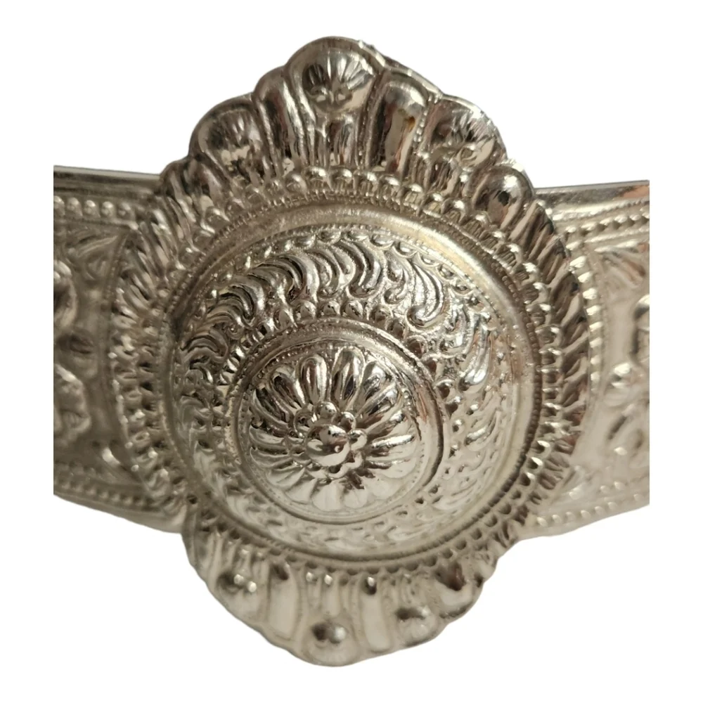 RARE JUDITH LIEBER Python Leather Metal‎ Buckle Belt
